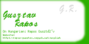 gusztav rapos business card